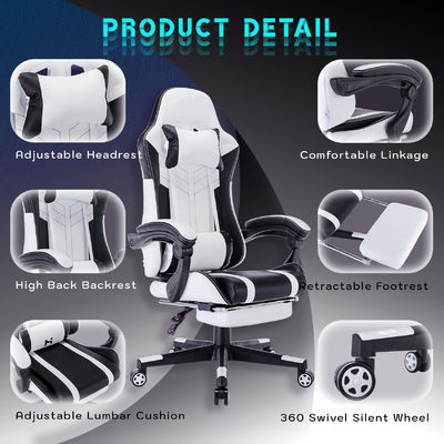 Customized Color High Back Video Ergonomic Racing Metal Type PC Gaming Chair with Footrest