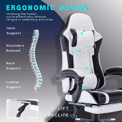 Customized Color High Back Video Ergonomic Racing Metal Type PC Gaming Chair with Footrest