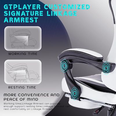 Customized Color High Back Video Ergonomic Racing Metal Type PC Gaming Chair with Footrest