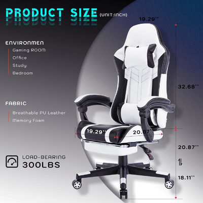 Customized Color High Back Video Ergonomic Racing Metal Type PC Gaming Chair with Footrest