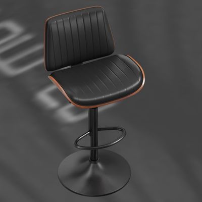 Customized Color Bar Chair with Back and Footrest Adjustable Height Swivel Bar Stools
