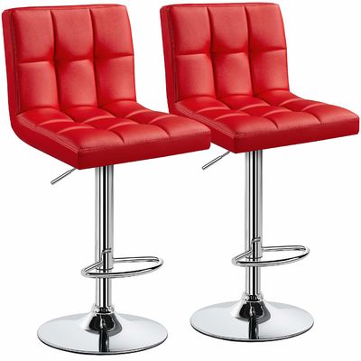 Modern Bar Furniture ALINUNU Swivel PU Leather Chair for Adjustable Height Barstools