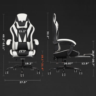 Synthetic Leather High Back Video Ergonomic Racing Gaming Chair with Footrest ALINUNU