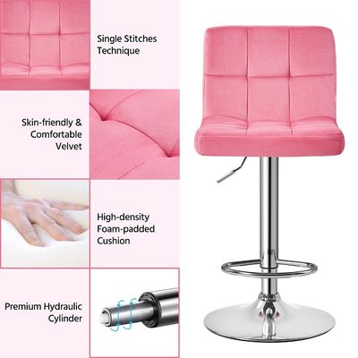Adjustable Height and Swivel Function GENUINE LEATHER Bar Stools for Modern Interiors