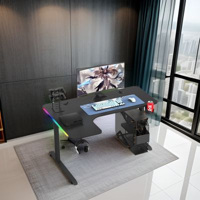 1050*700*115mm Sturdy Writing L Shaped Gaming Desk Adjustable Height for Home Office