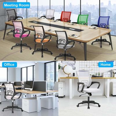 ALINUNU White Mesh Executive Chair with Lumbar Support and Butterfly Mechanism
