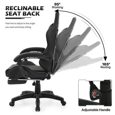 Adjustable Height Ergonomic Computer Racing Video PC Custom Gaming Chair for Adults
