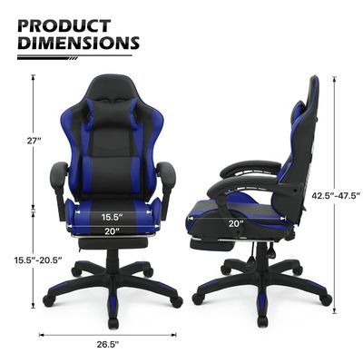 GENUINE LEATHER ALINUNU Ergonomic Computer Racing Video PC Custom Gaming Chair for Adults