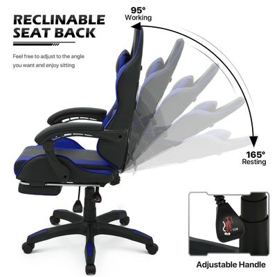GENUINE LEATHER ALINUNU Ergonomic Computer Racing Video PC Custom Gaming Chair for Adults