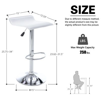 Height Adjustable Modern Swivel Bar Stools for Home Chairs in PU Leather Material