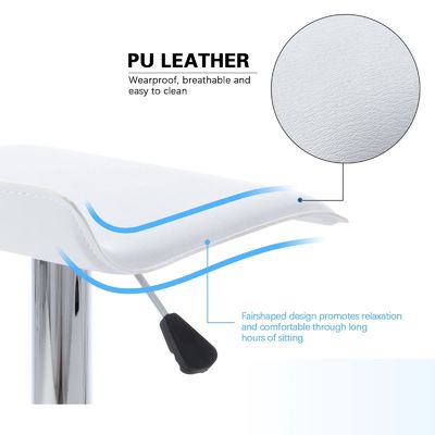 Height Adjustable Modern Swivel Bar Stools for Home Chairs in PU Leather Material