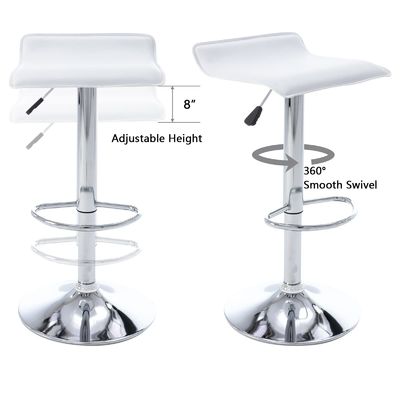 Height Adjustable Modern Swivel Bar Stools for Home Chairs in PU Leather Material