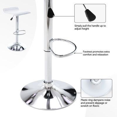 Height Adjustable Modern Swivel Bar Stools for Home Chairs in PU Leather Material