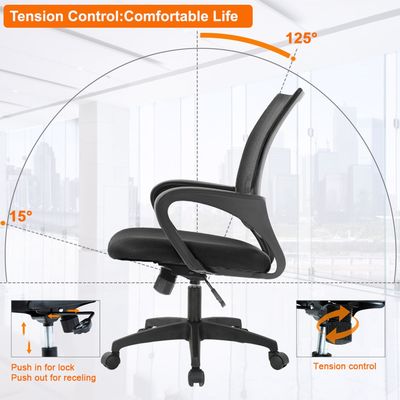 Butterfly Mechanism ALINUNU Mesh Computer Chair with Lumbar Support and Metal Type Other