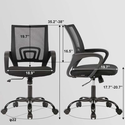 Butterfly Mechanism ALINUNU Mesh Computer Chair with Lumbar Support and Metal Type Other