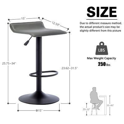 General Modern Swivel Bar Stools PU Leather Airlift Barstools for Commercial Furniture