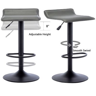 General Modern Swivel Bar Stools PU Leather Airlift Barstools for Commercial Furniture
