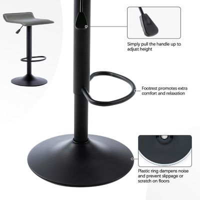 General Modern Swivel Bar Stools PU Leather Airlift Barstools for Commercial Furniture