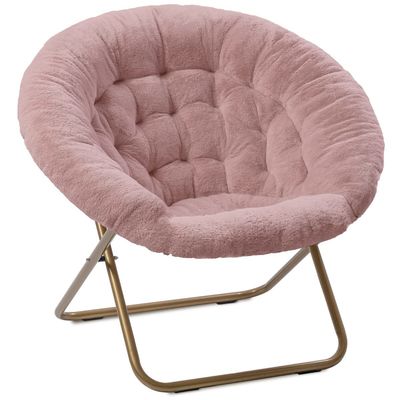 Folded Round Thickened Folding Recliner Living Room Moon Chair Modern Design Style