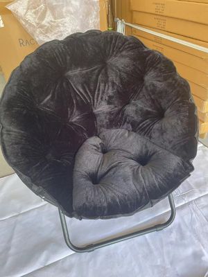 Folded Round Thickened Folding Recliner Living Room Moon Chair Modern Design Style