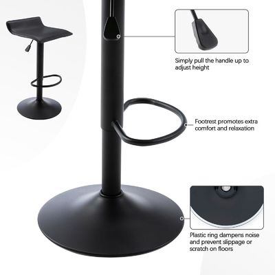 Customized Color ALINUNU Swivel Bar Stools PU Leather Airlift Bar Chair for Dining Room