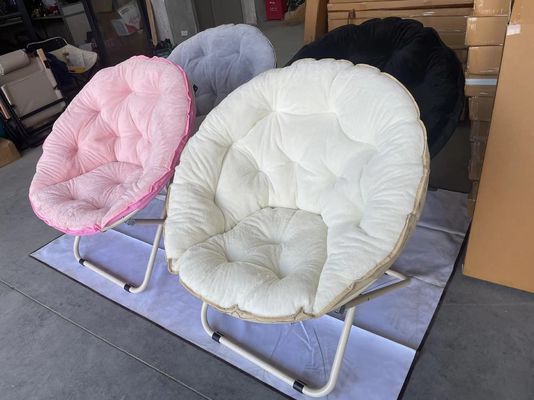Folded Round Thickened Folding Recliner Living Room Moon Chair Modern Design Style