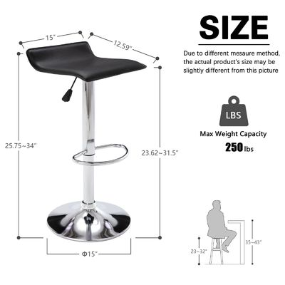 Commercial Furniture ALINUNU Modern Swivel PU Leather Bar Stools for Bar Furniture