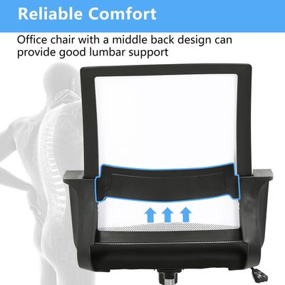 Home Office Ergonomic Mesh Chair with Adjustable Height and Modern Design