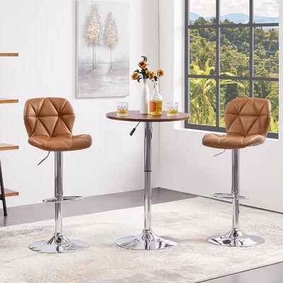 ALINUNU 's Modern PU Leather Swivel Tall Bar Stools for Bar Room Restarant Furniture