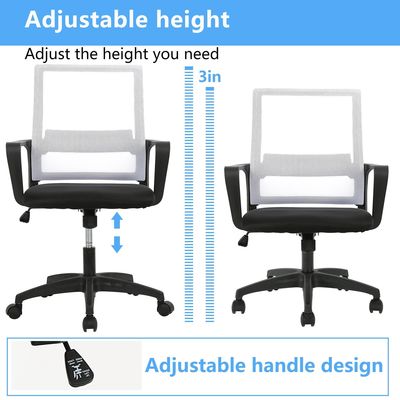 Home Office Ergonomic Mesh Chair with Adjustable Height and Modern Design