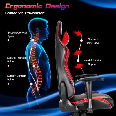 Item Weight 42 Pounds Home Office Furniture Ergonomic Racing PC Video Gaming Chair
