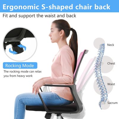 Ergonomic Mesh Office Chair 360 Swivel Height Adjust Recliner Function for Home Office