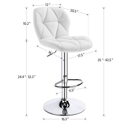 Modern Bar Furniture ALINUNU Counter Stool with Backrest and Adjustable Height