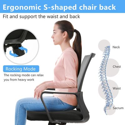 360 Swivel Modern Mesh Office Chair with Recliner Function and Height Adjustment