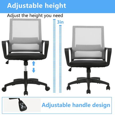 360 Swivel Modern Mesh Office Chair with Recliner Function and Height Adjustment