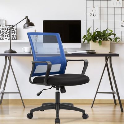 Customized Color Ergonomic Swivel Mesh Office Chair with Iron Metal Type and Design