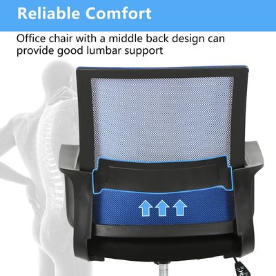 Customized Color Ergonomic Swivel Mesh Office Chair with Iron Metal Type and Design