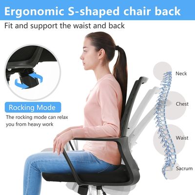 ALINUNU Ergonomic Mesh Computer Office Chair Swivel Modern Desk Chair with Iron Frame