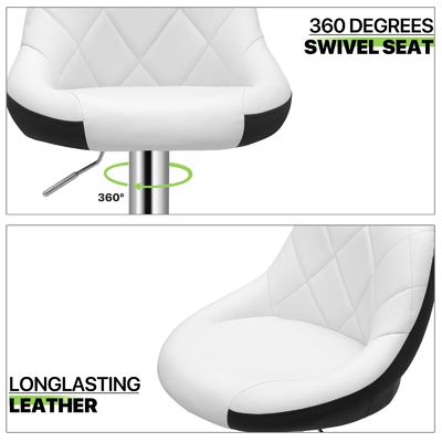 Commercial Furniture ALINUNU Adjustable Counter Height Swivel Barstools for Modern Dining