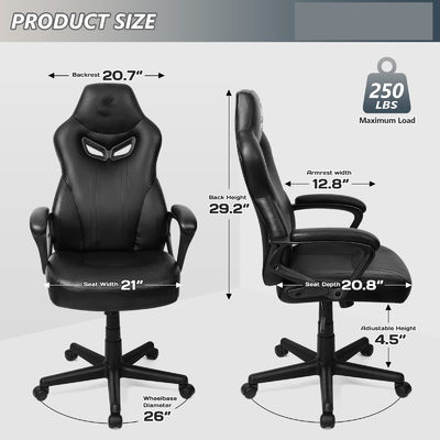 ALINUNU Direct Lumbar Support Racing Gaming Chair for Adults 21&quot;D x 25&quot;W x 43&quot;H
