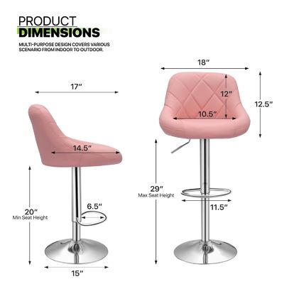 ALINUNU Modern Dining Chairs Bar Pub High Stool with Back Home Bar Item Weight 27.8 Pounds