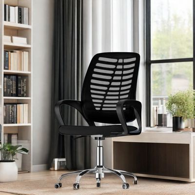 Modern Swivel Mesh Office Chair with Adjustable Height and Armrests Customized Color