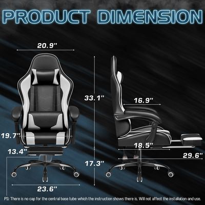 Custom Racing Razer Gaming Chair with Lumbar Support and Synthetic Leather Material