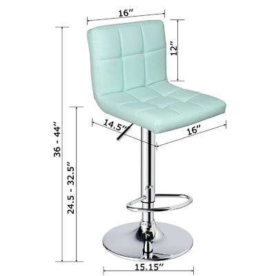 Bar Furniture Adjustable Swivel Bar Stool with Back Seat Material Type Faux Leather