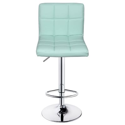 Bar Furniture Adjustable Swivel Bar Stool with Back Seat Material Type Faux Leather