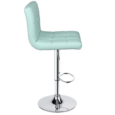 Bar Furniture Adjustable Swivel Bar Stool with Back Seat Material Type Faux Leather