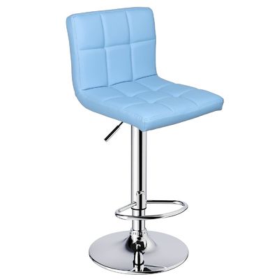 ALINUNU Modern PU Leather Adjustable Swivel Bar Stool with Back in Customized Color