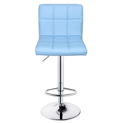 ALINUNU Modern PU Leather Adjustable Swivel Bar Stool with Back in Customized Color