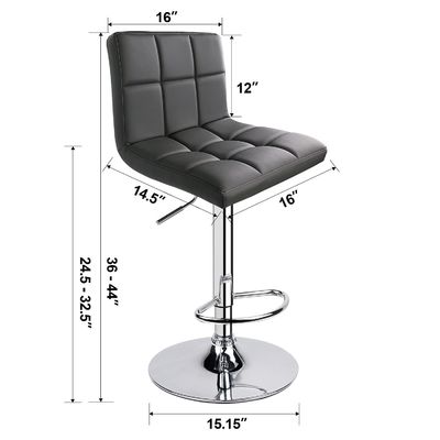 Adjustable Swivel Bar Stool with Back ALINUNU Modern Design Style Commercial Furniture