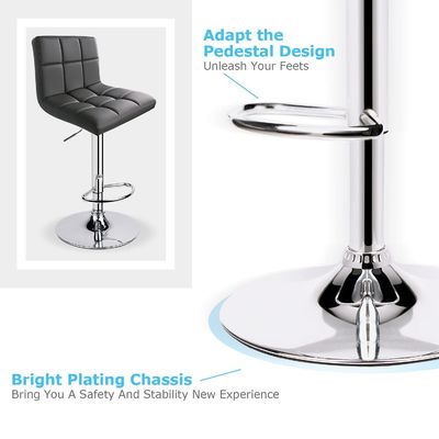 Adjustable Swivel Bar Stool with Back ALINUNU Modern Design Style Commercial Furniture